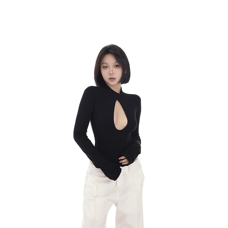 PEMPL 长袖连体衣女春夏新款修身显瘦百搭打底衫极简设计内搭上衣,淘宝优惠券,粉丝福利购,淘宝优惠卷