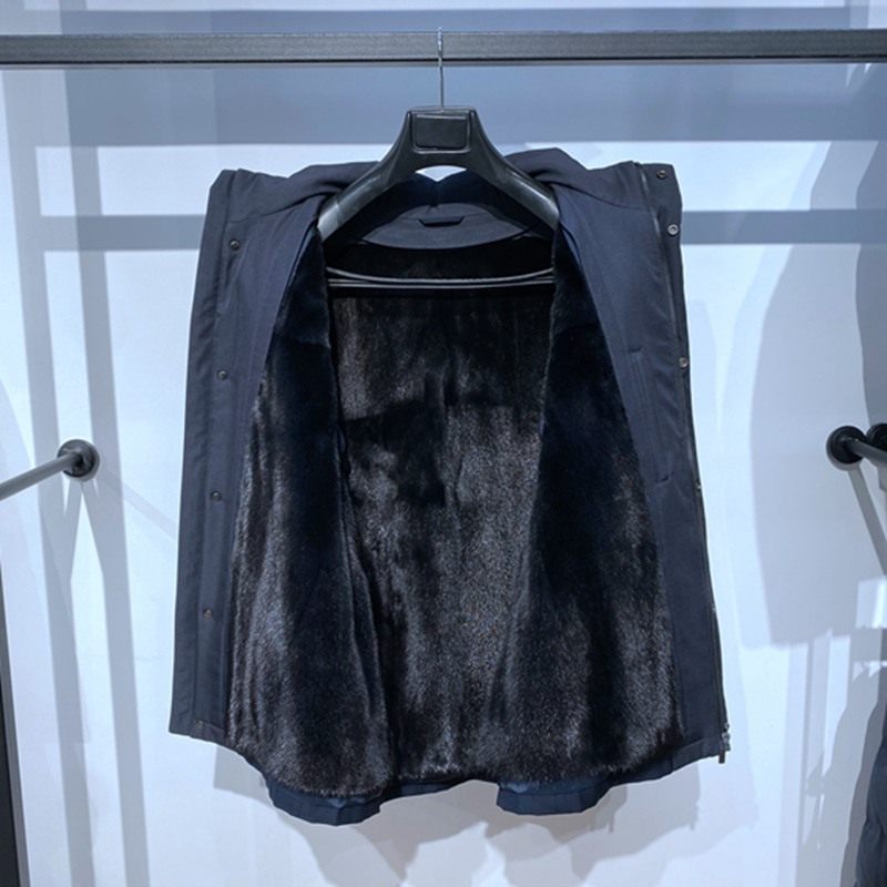 冬装 蓝色立领脱卸帽 小母貂脱卸内胆 轻奢 百搭 男士尼克服 样衣,淘宝优惠券,粉丝福利购,淘宝优惠卷