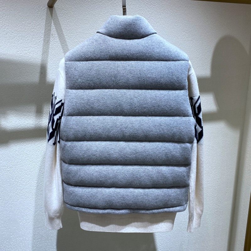 方仕冬装 立领 双拉链 山羊绒针织 白鹅绒 轻奢保暖 男士羽绒马甲,淘宝优惠券,粉丝福利购,淘宝优惠卷