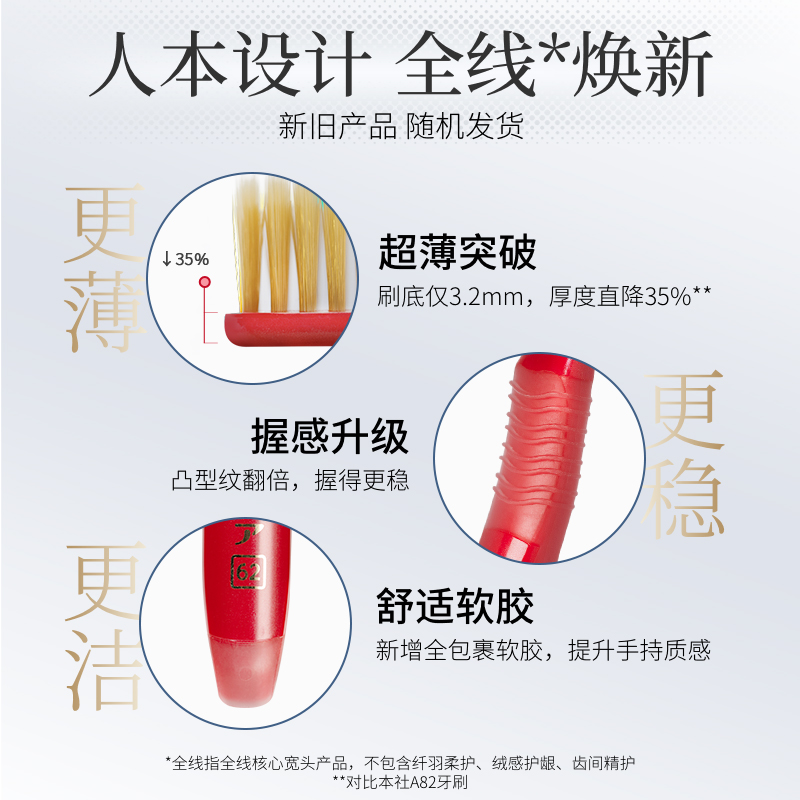 EBISU惠百施牙刷48孔软毛2/4支装成人宽头情侣65家用54日本进口 - 图1