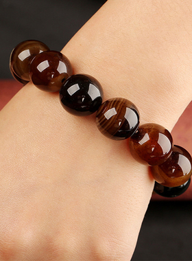 原石缠丝玛瑙配饰生日礼物佛珠