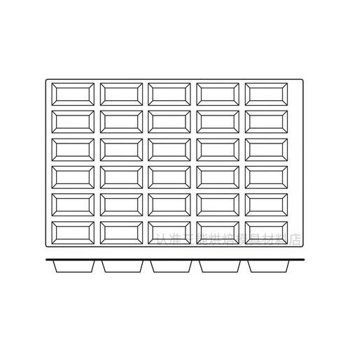 意大利Silikomart 30连长方模商用硅胶模 慕斯蛋糕烘焙工具SQ006 - 图0
