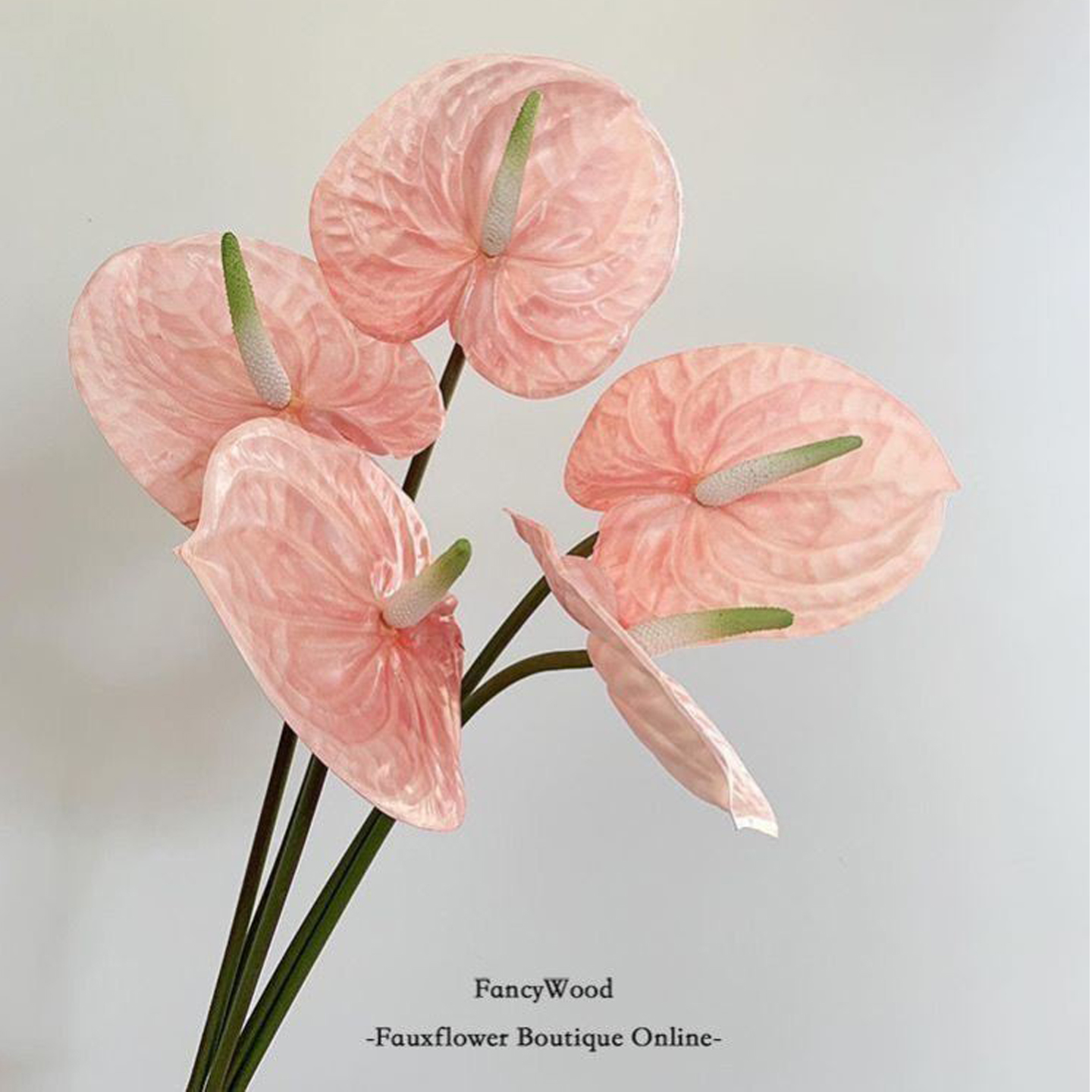 仿真红掌白掌绿掌粉掌假花蚀拍照摄道具客厅餐桌家居店铺陈列饰品 - 图0