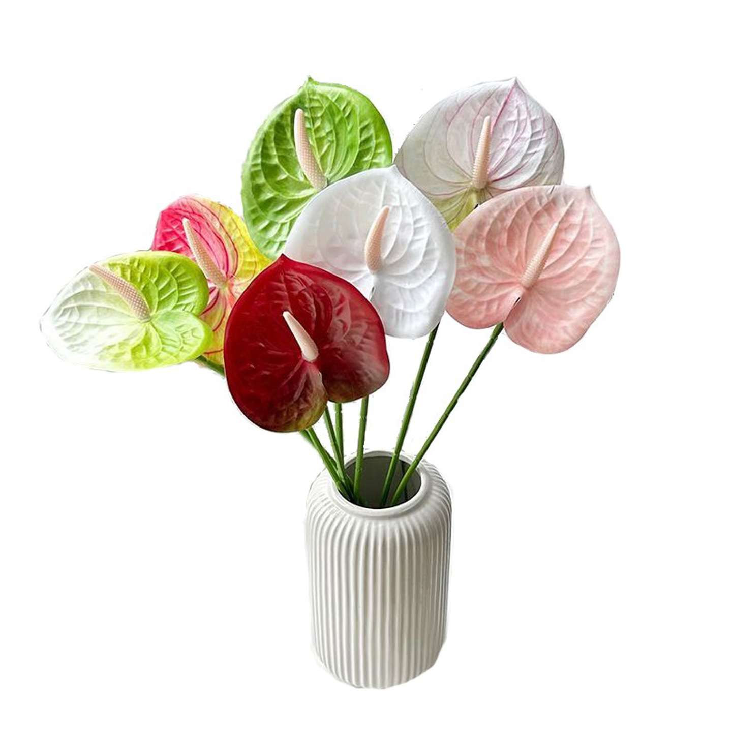 仿真红掌白掌绿掌粉掌假花蚀拍照摄道具客厅餐桌家居店铺陈列饰品 - 图3