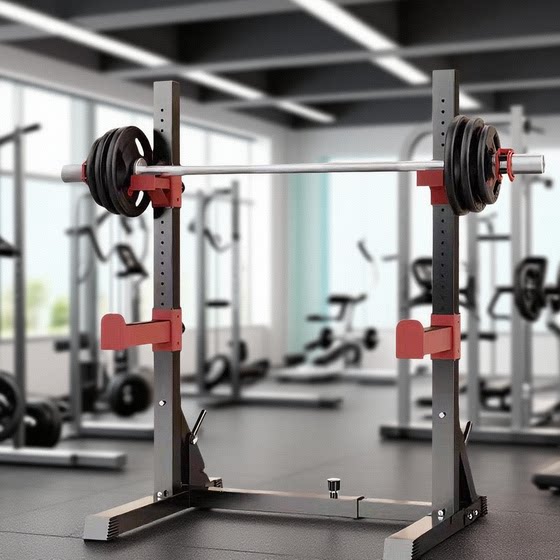 Household all-in-one small one-piece squat and bench press rack