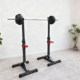 Split squat rack and bench press rack move to save space