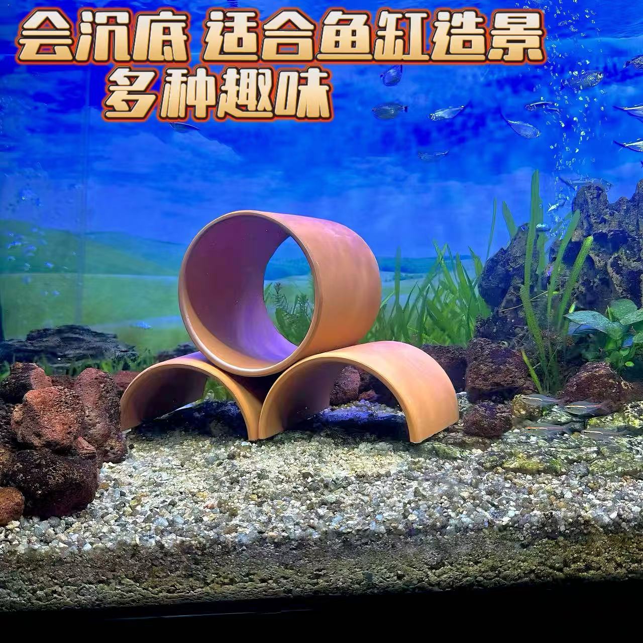 乌龟躲避屋双通天然瓦片晒台洞穴六角恐龙爬宠黄缘龟鱼缸装饰造景 - 图3