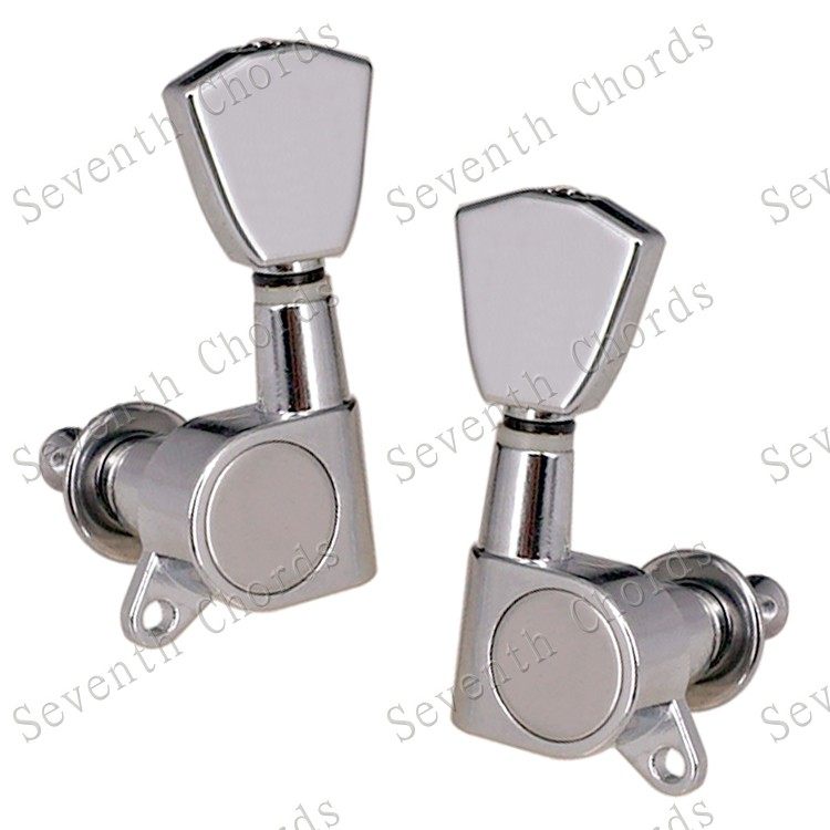 民谣吉他弦钮 全封闭电吉他琴弦钮扭 弦准旋钮上卷弦器 梯形手柄 - 图0