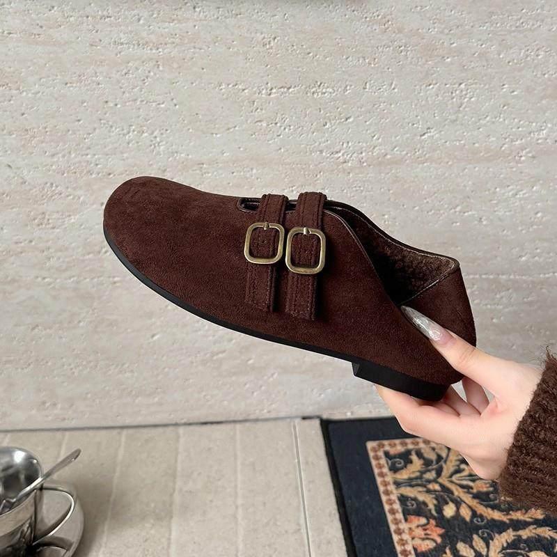 法式丑萌复古加绒保暖平底勃肯鞋女款2026新款冬季英伦风加厚棉鞋,淘宝优惠券,粉丝福利购,淘宝优惠卷