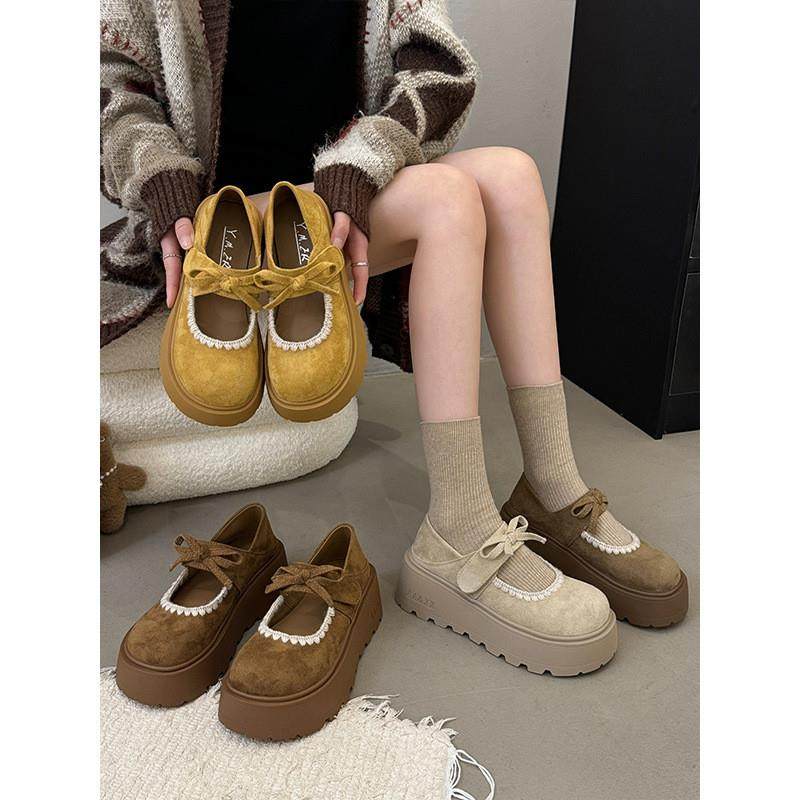 厚底增高全包勃肯鞋女2026年新款蝴蝶结魔术贴一脚蹬配裙子单鞋,淘宝优惠券,粉丝福利购,淘宝优惠卷