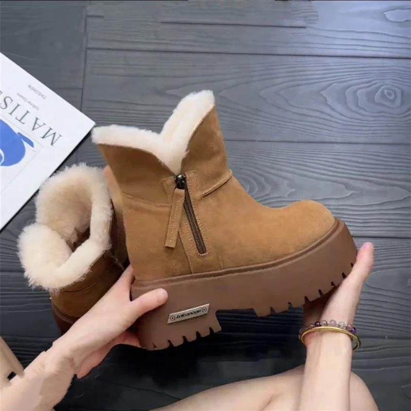 东北雪地靴女2026新款冬季加绒加厚增高显瘦厚底保暖毛毛马丁靴子,淘宝优惠券,粉丝福利购,淘宝优惠卷