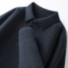100% cashmere sweater men's thickened lapel sweater