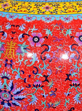 景德镇中国红富贵吉祥落地大花瓶