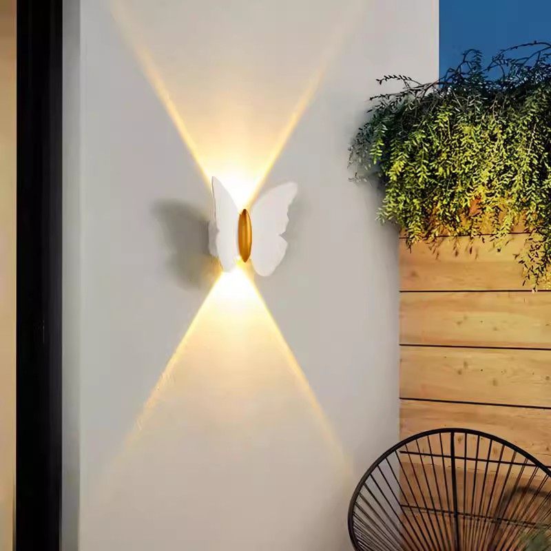 户外防水简约蝴蝶壁灯蝴蝶洗墙灯简约现代装饰氛围楼梯过道墙壁灯,淘宝优惠券,粉丝福利购,淘宝优惠卷