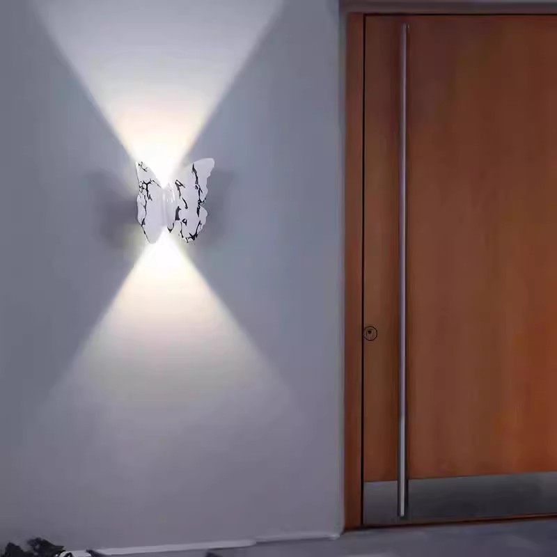 户外防水简约蝴蝶壁灯蝴蝶洗墙灯简约现代装饰氛围楼梯过道墙壁灯,淘宝优惠券,粉丝福利购,淘宝优惠卷