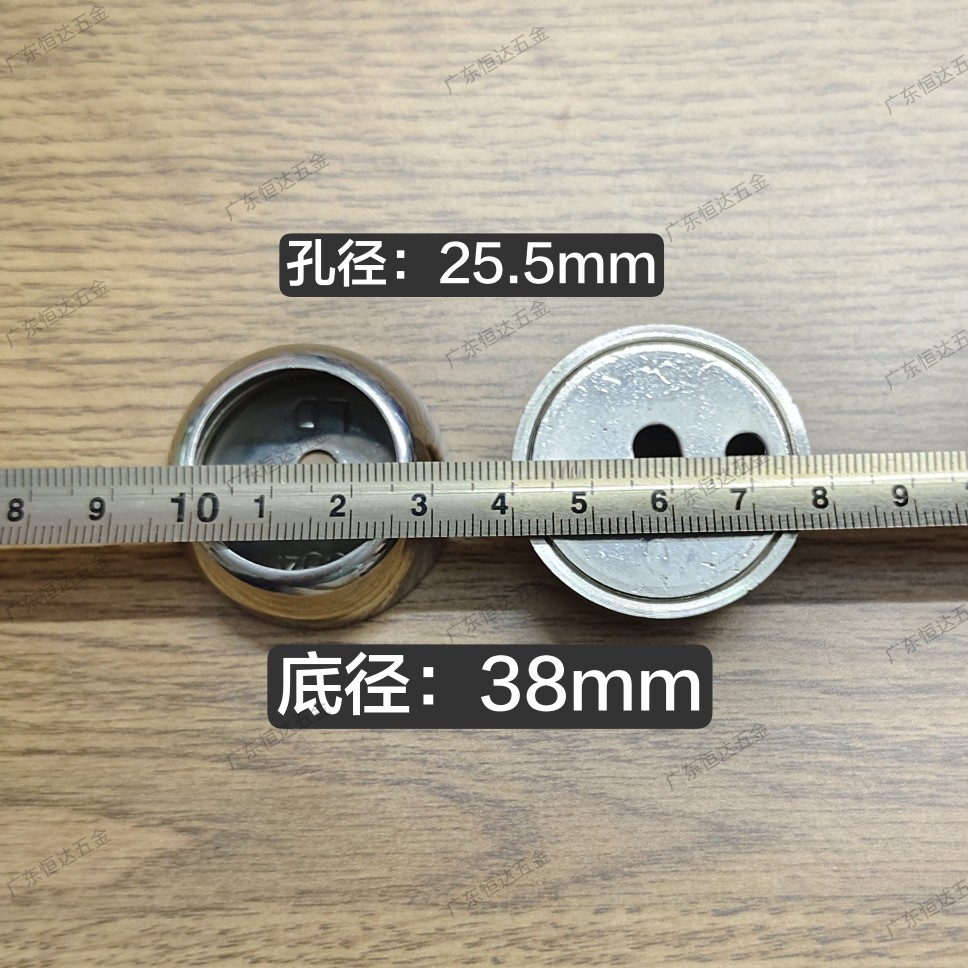 加厚304不锈钢球法兰座衣柜配件法兰圆管座托座衣通座挂衣杆杆托-图2