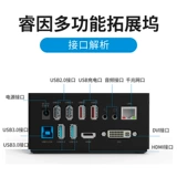 Руинин USB3.0 RPM DVI HDMI Expansion Laptop Внешняя графическая карта Гигабитная гигабитная сетевая карта Стетевая карта