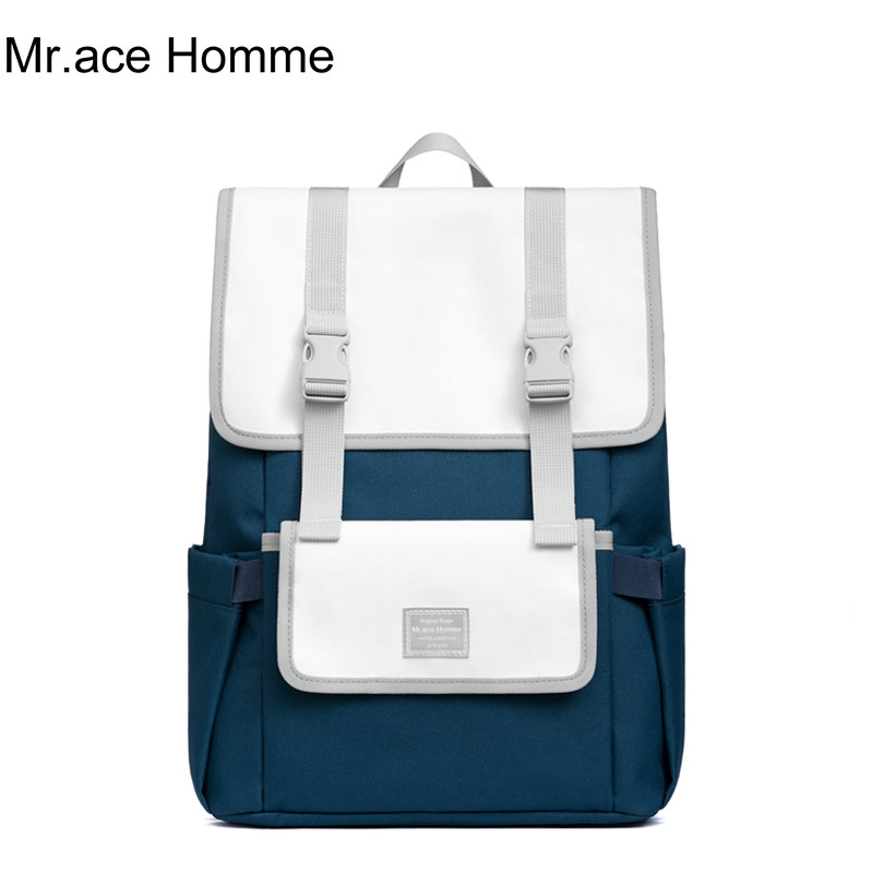 mracehomme女大学生韩版潮男双肩包 mracehomme简恬双肩背包