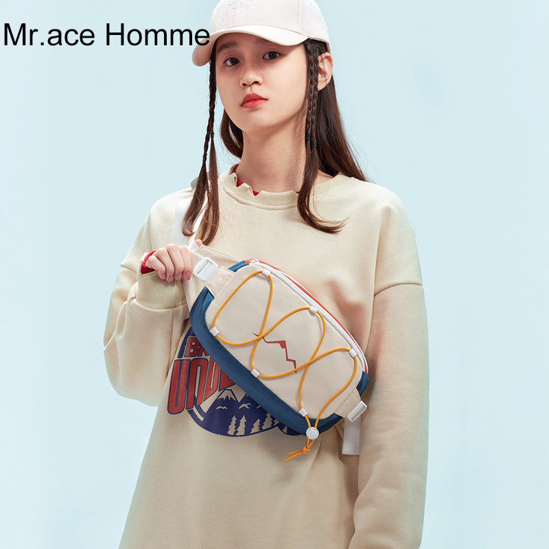 mrace日系女甜酷包包胸包男斜挎包 mracehomme简恬胸包