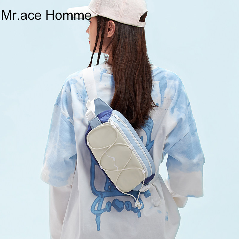 mrace日系女甜酷包包胸包男斜挎包 mracehomme简恬胸包