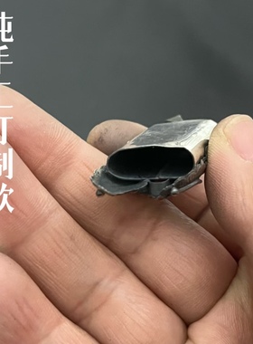 订制款纯手工纯银镶嵌熊牙套勾子套吊坠男女个性饰品配饰文玩收藏