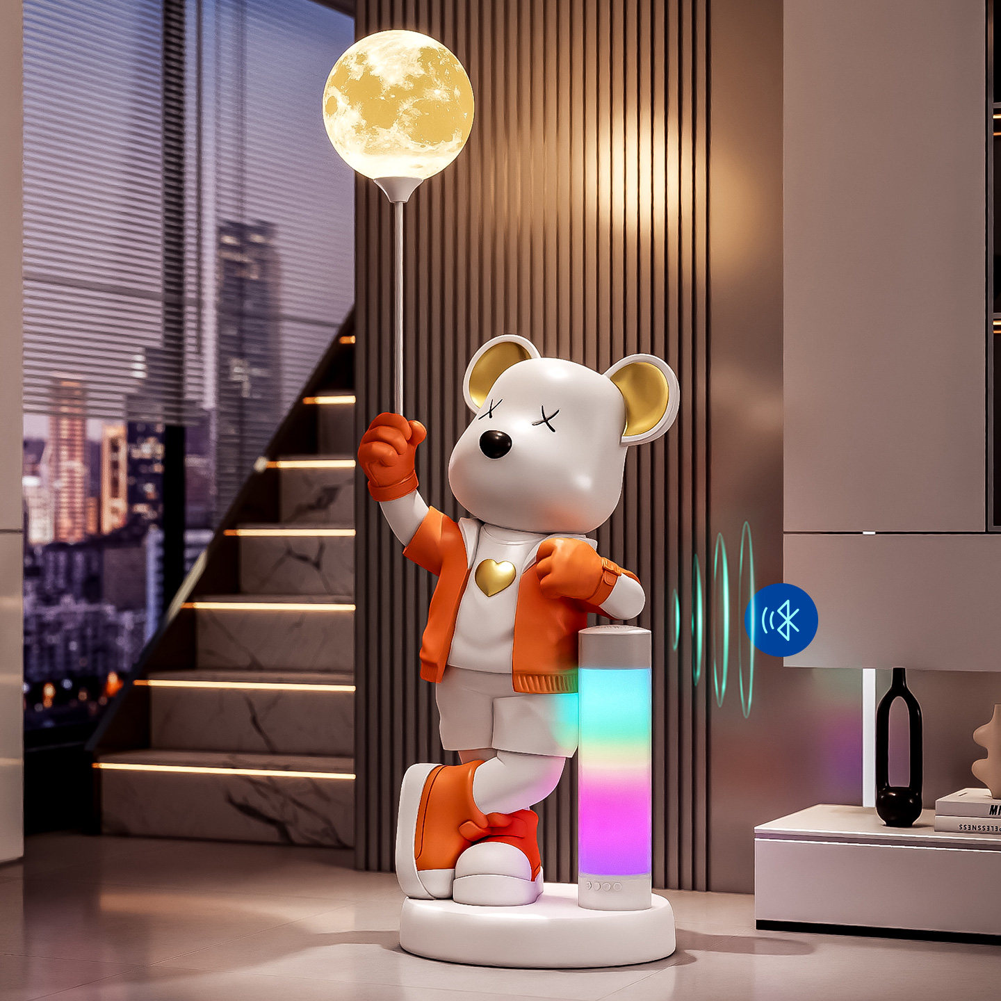 K歌音响轻奢暴力熊客厅摆件大型落地电视柜乔迁新居礼物房子搬家,淘宝优惠券,粉丝福利购,淘宝优惠卷