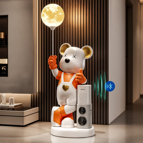 小爱智能音响暴力熊大型落地客厅摆件门厅玄关楼梯拐角走廊过道 - 图0