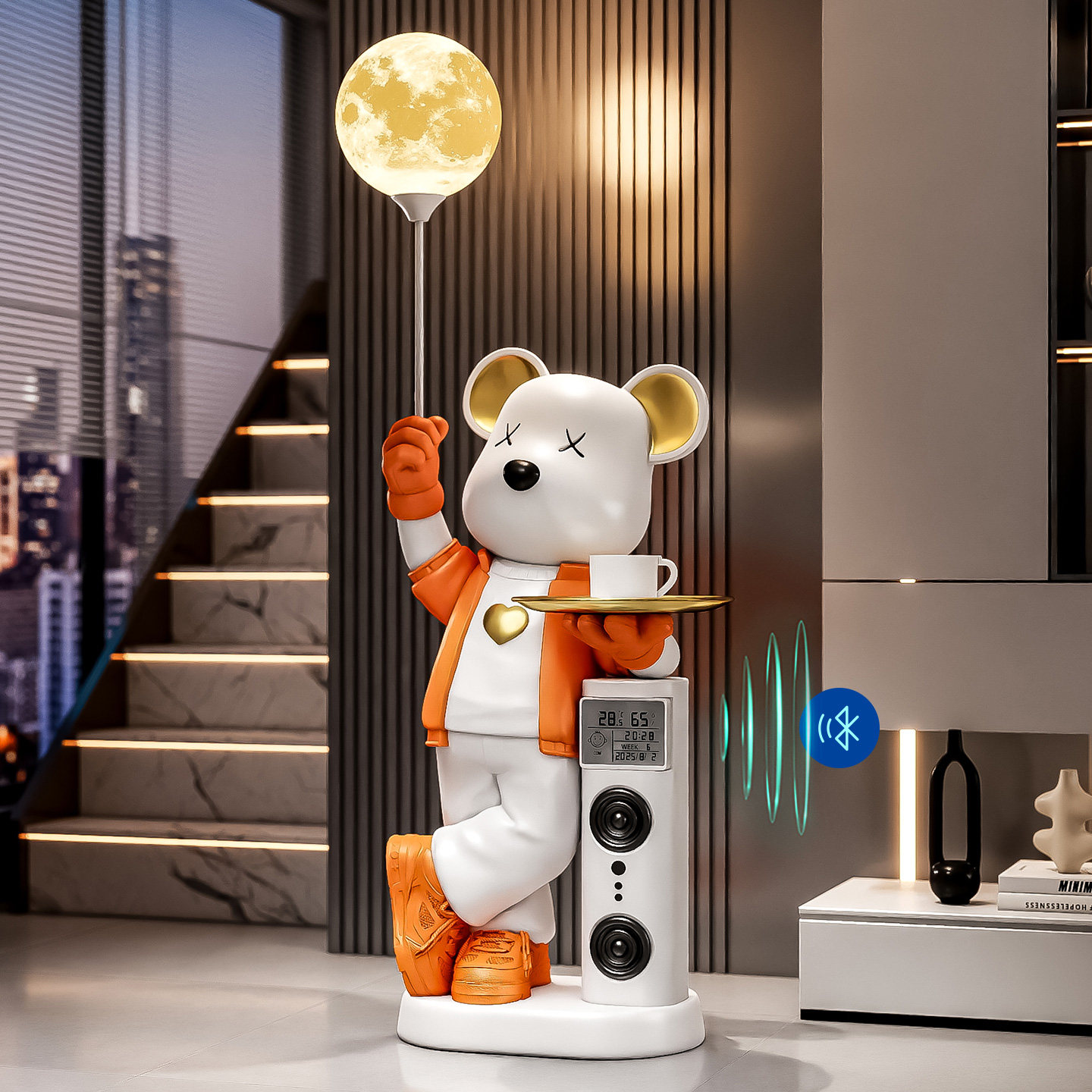 轻奢风暴力熊蓝牙音箱客厅摆件大型落地电视柜旁搬家乔迁新居礼物,淘宝优惠券,粉丝福利购,淘宝优惠卷