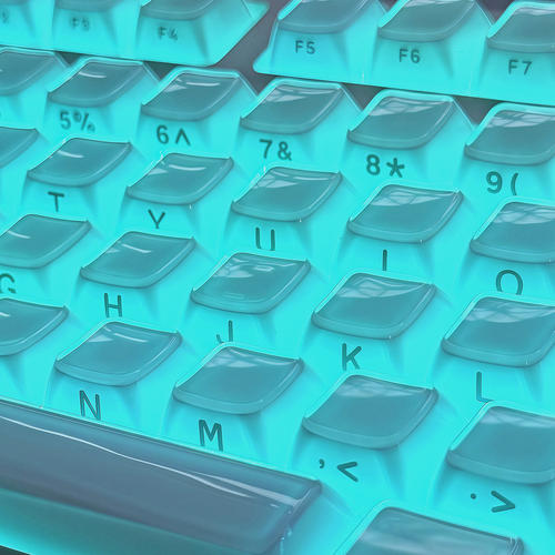 水晶果冻键帽白色侧刻OEM高度PC透明个性磁轴机械键盘键帽wooting - 图2