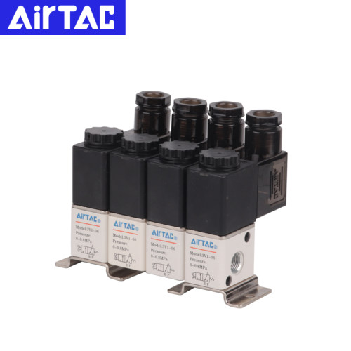 AirTAC原装亚德客3V1系列电磁阀组 3V106A-14F/15F/16F/18F/20F - 图2