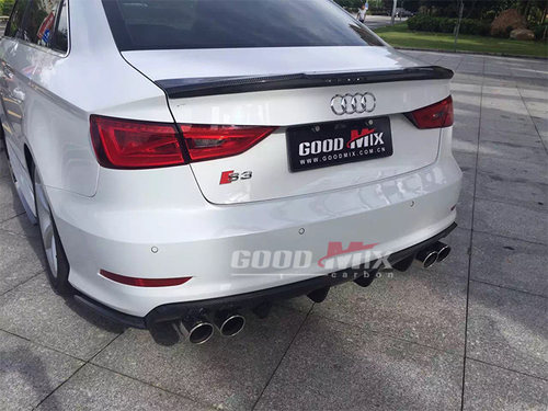 奥迪S3改装包围 S3 Limousine改装MIX款碳纤维小包围尾翼 鸭尾翼 - 图3