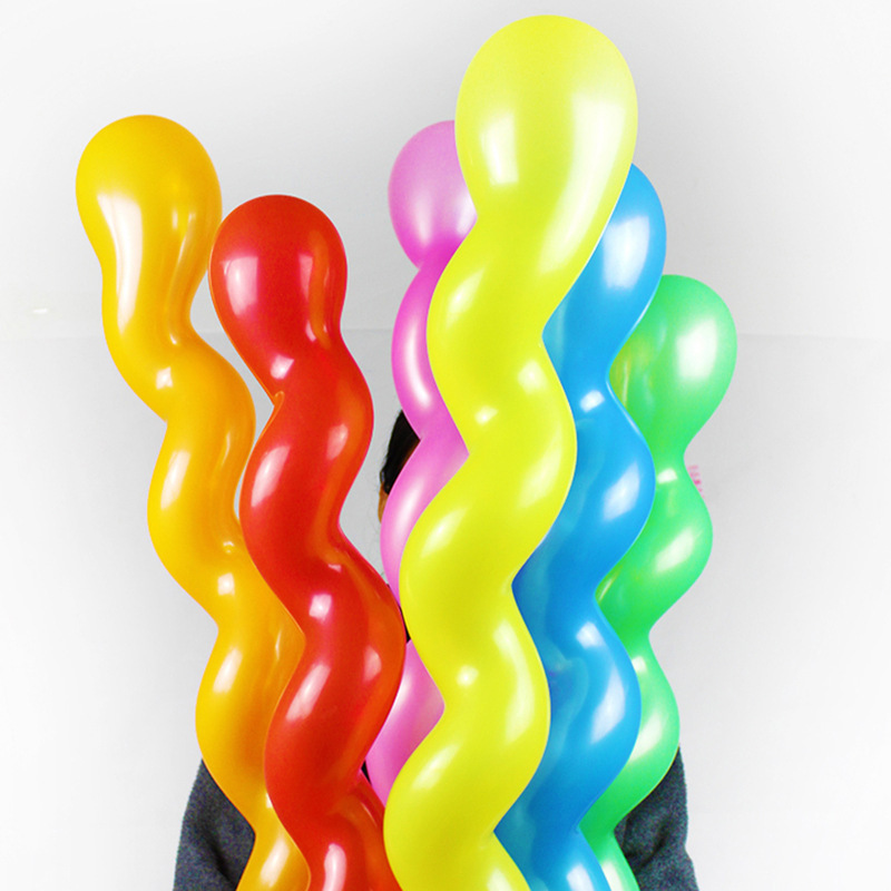 加厚儿童螺丝气球螺旋长条麻花龙汽球酒吧幼儿园活动用品装饰布置 - 图1