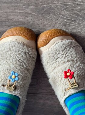 适用于科恩小羊蹄花朵鞋花鞋带扣keen勃肯鞋装饰爱心少女心鞋挂件