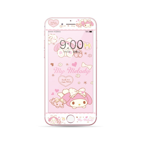 可爱卡通浮雕5c适用苹果5软边钢化玻璃膜iPhone4S全屏覆盖手机贴膜6sPlus高清7少女潮8plus白SE三代se2代新款 - 图3