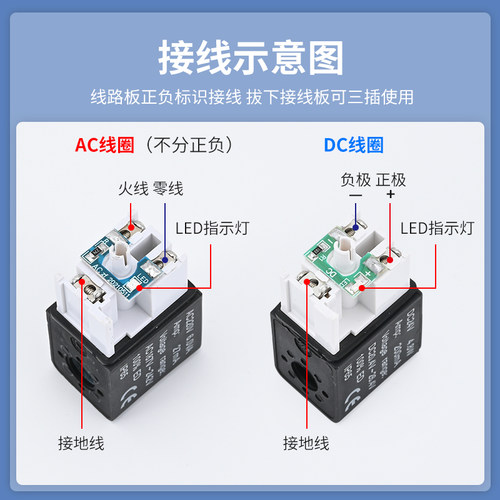 亚德客型电磁阀4V210-08/310-10/410-15二位五通换向阀气阀DC24V - 图2