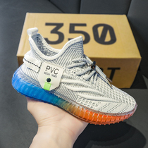 Boy Shoes Boy 2023 New Winter Breathable Children Sports Running Shoes Elementary School Kids Light Anti Slip Coconut Tide Shoes