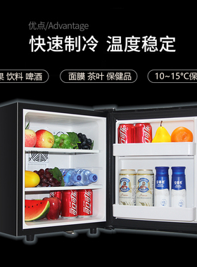 绿菱客房冰箱冷藏展示柜茶叶饮料冷柜客厅办公室保鲜柜家用小冰柜