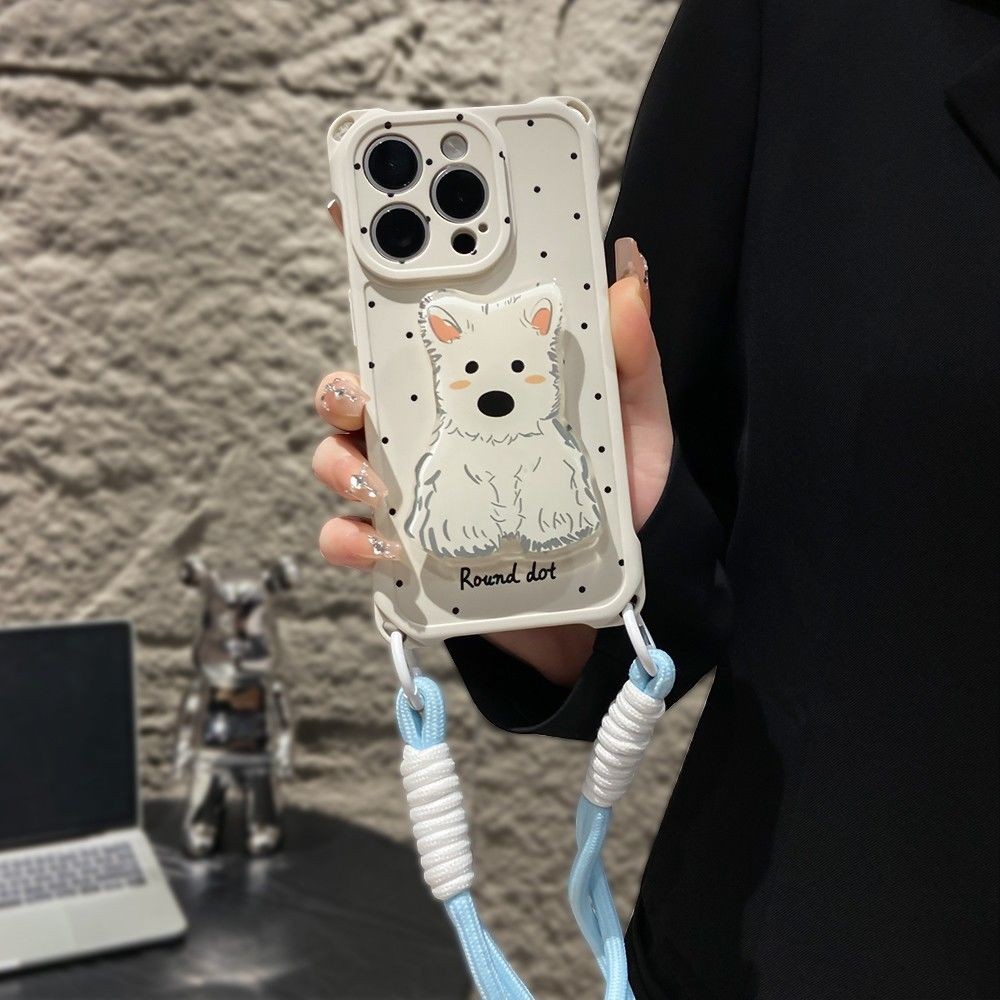 小狗支架适用苹果iPhone17promax手机壳vivoX300华为mate70可爱Pura80女nova14防摔OPPOReno14小米17荣耀X70i