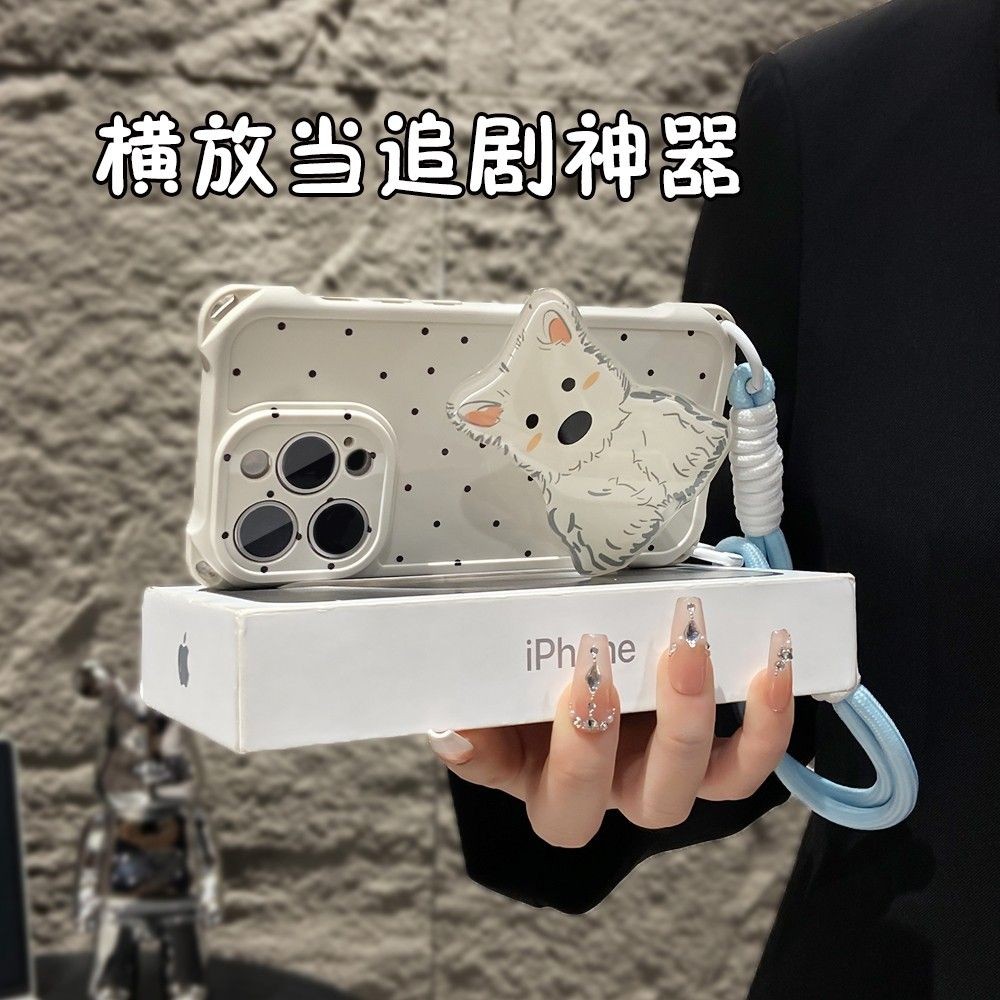 小狗支架适用苹果iPhone17promax手机壳vivoX300华为mate70可爱Pura80女nova14防摔OPPOReno14小米17荣耀X70i