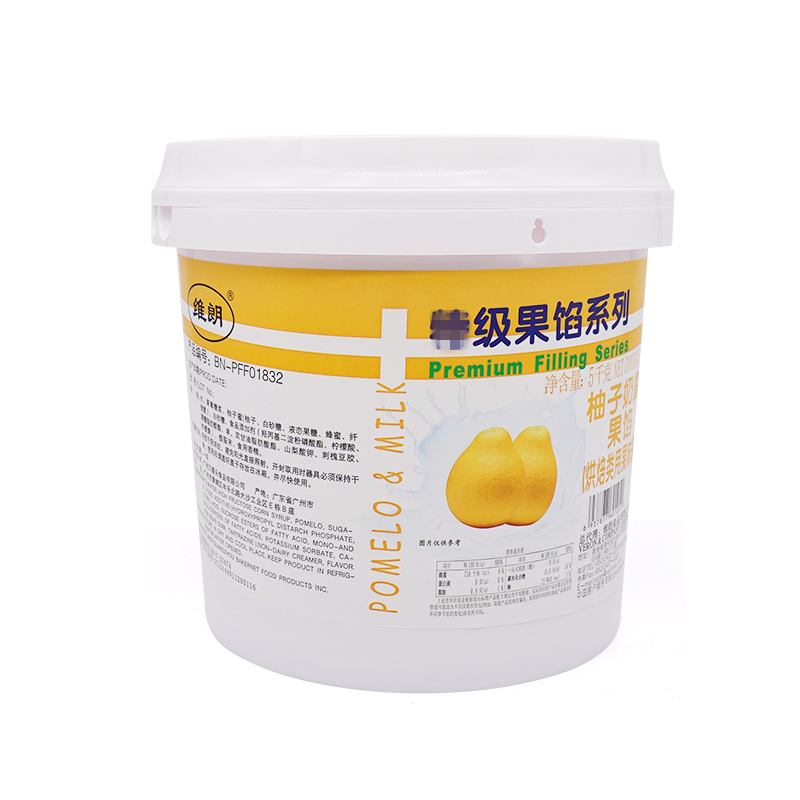 维朗柚子奶露果馅5kg/桶 风味果酱 刨冰奶昔蛋糕甜品慕斯烘焙原料 - 图3