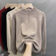 Lace Half Turtleneck Sweater Women's Trendy Knitted Sweater Bottoming Shirt