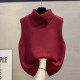 Lapel knitted vest vest layered sweater vest trendy