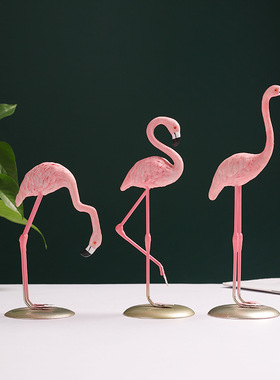 仿真火烈鸟摆件现代艺术家居