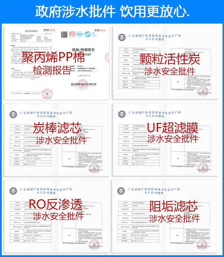 沁园净水器滤芯QJ-UF-01A/C/D全套三五级过滤器超滤机pp棉 - 图1