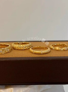 蕾迪高定［拉丝vintage戒指合集］重工s925银中古风钻戒