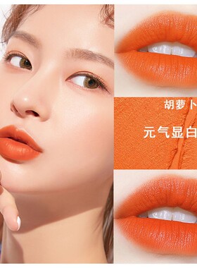 口红橘色系奶油胡萝卜阿宝色哑光橘正橘红桔橙色系亮橙黄南瓜唇釉