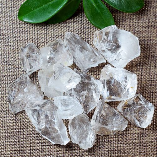 天然白水晶原石碎石小颗粒梵天透体阿赛斯特莱水晶原石AZEZTULITE - 图1