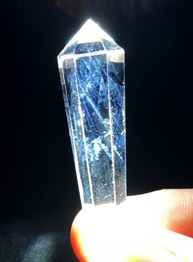 天然蓝针水晶吊坠兔毛朋友收藏品