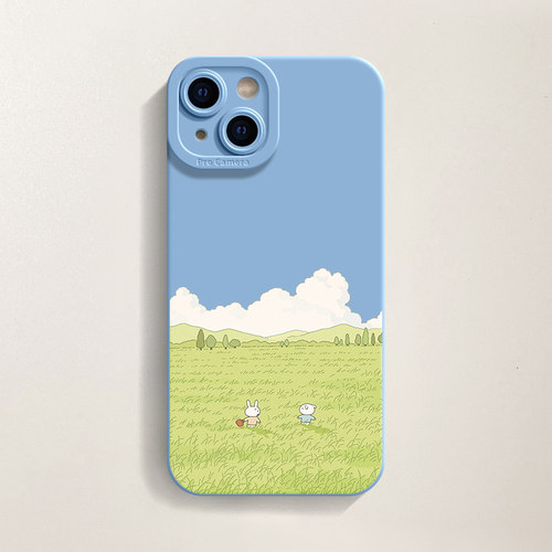 壳壳大世界文艺油画田园风适用苹果14/15手机套iphone16pro手机壳13高级感12pro软壳11新款12全包XR保护套女 - 图0