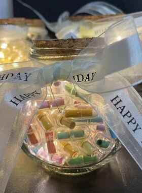 时间胶囊情书胶囊许愿纸条纸卷胶囊透明幸运星瓶男女朋友礼物生日